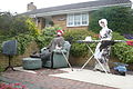 A homemade scarecrow, seen outside a house in Chillerton for the Chillerton & Gatcombe Scarecrow Festival 2013, on the Isle of Wight.