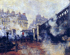 Le pont de l'Europe gezien vanaf het station door Claude Monet.