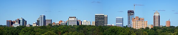 View of Clayton skyline in 2018