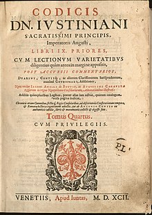 Description de l'image Codicis Iustiniani (1592).jpg.