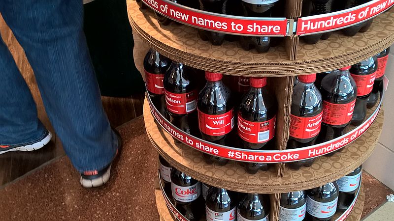 File:Coke bottles with names.jpg