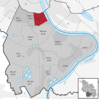 A Bayenthal kerület elhelyezkedése a 2. kerületben