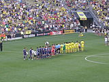 The two teams before the match