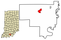 Ort des Englischen in Crawford County, Indiana.