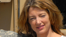 Cynthia Watros, who plays Libby, left the show in the second-season finale and returned as a guest star in this episode. Cynthia Watros in Iraq.PNG