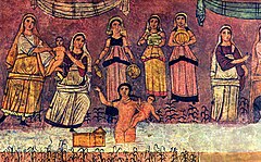 Synagogue of Dura Europos: Moses is saved from the Nile
