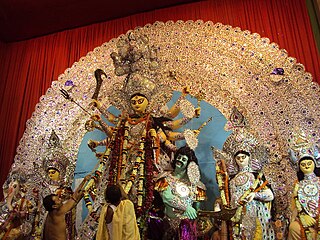 Durga Puja, the largest festival of Bengali Hindus