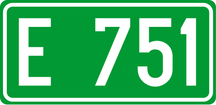 European route E751 shield
