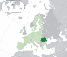 Location of Romania in the European Union EU-Romania.svg