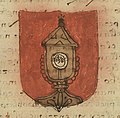 Escudo do reino de Galicia no Tratado del blason, 1520-1550.