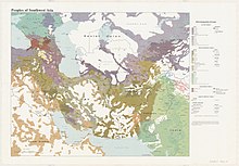 Ethnolinguistic distribution in Central/Southwest Asia of the Altaic, Caucasian, Afroasiatic (Hamito-Semitic) and Indo-European families. Ethnolinguisticswasiacia.jpg