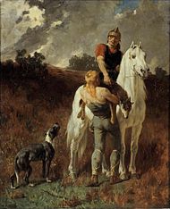 Evariste Luminais, 1906, Gaulois revenant de la chasse, huile sur toile,60,5 x 50 cm,Musée des Beaux-Arts de Rennes.jpg