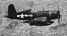 A Goodyear-built FG-1D, with the later single-piece "blown" canopy used by the F4U-1D. FG-1D NAN3-53.jpg