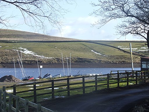Field drainage and Belmont reservoir - geograph.org.uk - 1730388