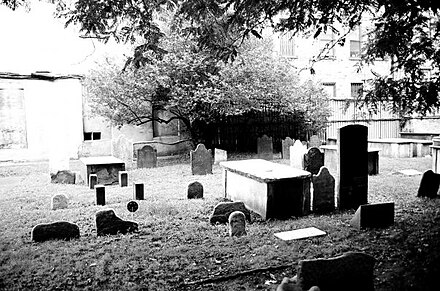 The first Cemetery of the first Spanish and Portuguese community Synagogue (Shearith Israel, active 1656–1833), Manhattan, New York City.