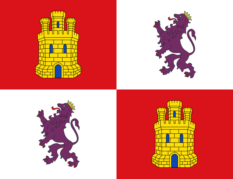 6 x 4 Hand Waving Flag France Castile and Leon