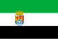 Flag of Extremadura, Spain (with coat of arms).svg