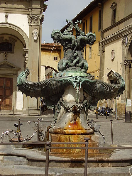 Fountain in Piazza Santissima Annunziata, Florence.