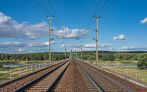 Tracks to Frankfurt (Oder) railway bridge