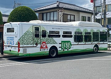 富士スバルライン五合目と富士山駅を結ぶシャトルバスとなる富士急バスF0053号車