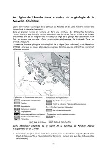 Géomorphologie de la région de Nouméa