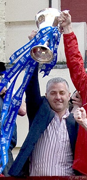 Mills with the victory parade that followed York City's victory in the 2012 Conference Premier play-off final
