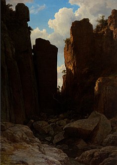 George Emil Liebert: Rotsen nabij Randkløve, 1871.