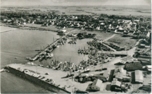 Aerial photo of Gilleleje before 1950.