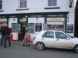 Het postkantoor van Goathland met haar fictieve naam Aidensfield Postoffice ten tijde van de opnames voor Heartbeat.