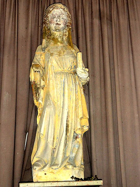 File:Grisy-les-Plâtres (95), église Saint-Caprais, Vierge d'Annonciation 1.jpg