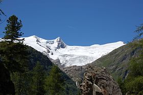 Vue de la Schwarze Wand, au centre.