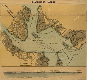 300px h. h. lloyd %26 co%27s campaign military charts showing the principal strategic places of interest 1861 uta %28charleston harbor%29
