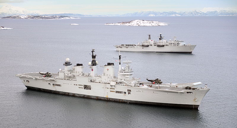 File:HMS Illustrious and HMS Bulwark off Norway MOD 45153815.jpg