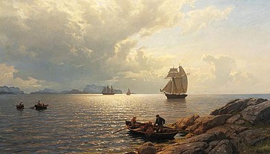 Scène marine dans le fjord de Christiania (1872)