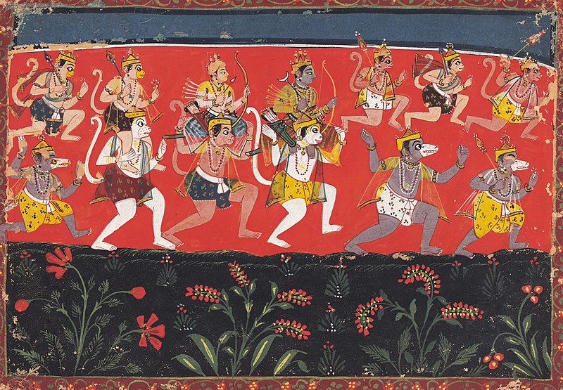 File:Hanuman carrying Rama on his shoulders.jpg
