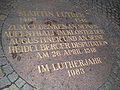 Gedenkplatte für Luther