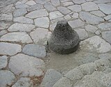 Ancient Roman bell bollard in Herculaneum, Italy
