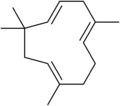 Χουμουλένιο, ένα σεσκιτερπένιο που είναι πιο γνωστό ως α-καρυοφυλλένιο.