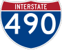 Interstate 490 marker