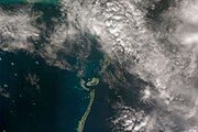 Reef and islands of an Atoll, Ontong Java, Clouds