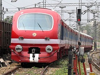 A diesel multiple unit of the Indian Railways