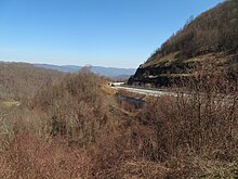 US 23 and I-26 in the Bald Mountains near the North Carolina state line Interstate 26 Bald Mountains Tennessee.jpg