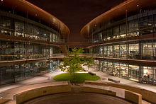 James H. Clark Center at night HDR.jpg