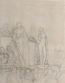 Jean-Léon Gérôme - Tutkimus "Orjamarkkinat Roomassa" - Walters 372620.jpg