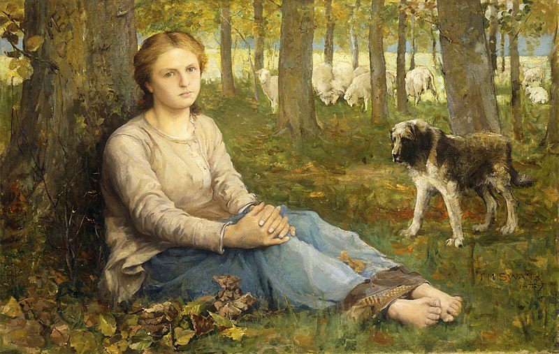 File:John Macallan Swan - A Shepherdess and her Flock (1878).jpg