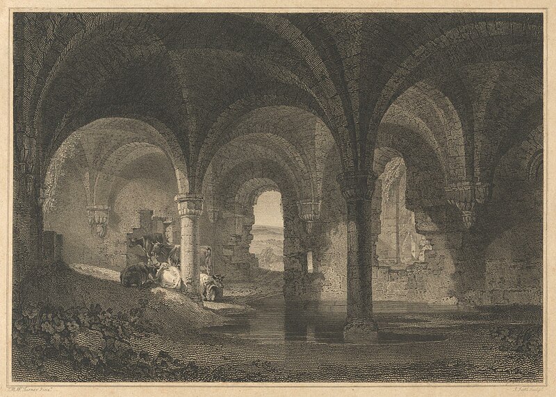 File:John Scott - Crypt in Kirkstall Abbey, Yorkshire - B1977.14.6573 - Yale Center for British Art.jpg