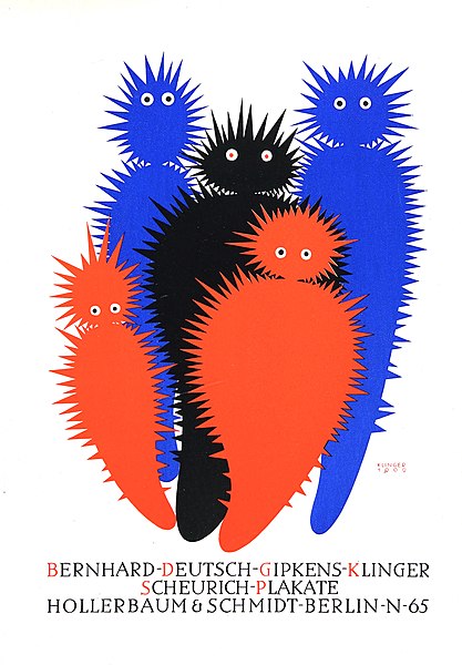 File:Julius Klinger (Austrian graphic artist 1876–1942) - Hollerbaum & Schmidt (Printing company advertising poster 1909, from "Poster Art in Vienna", c. 1923 archive.org) 0025 Public domain.jpg