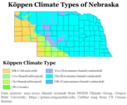 Köppen Climate Types Nebraska