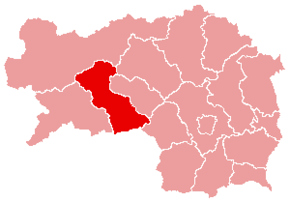 Poziția localității Districtul Judenburg