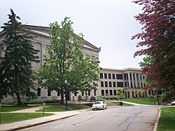 Cartwright Hall on the left with Kent Hall on the right in 2009. KentCartwright2009.jpg